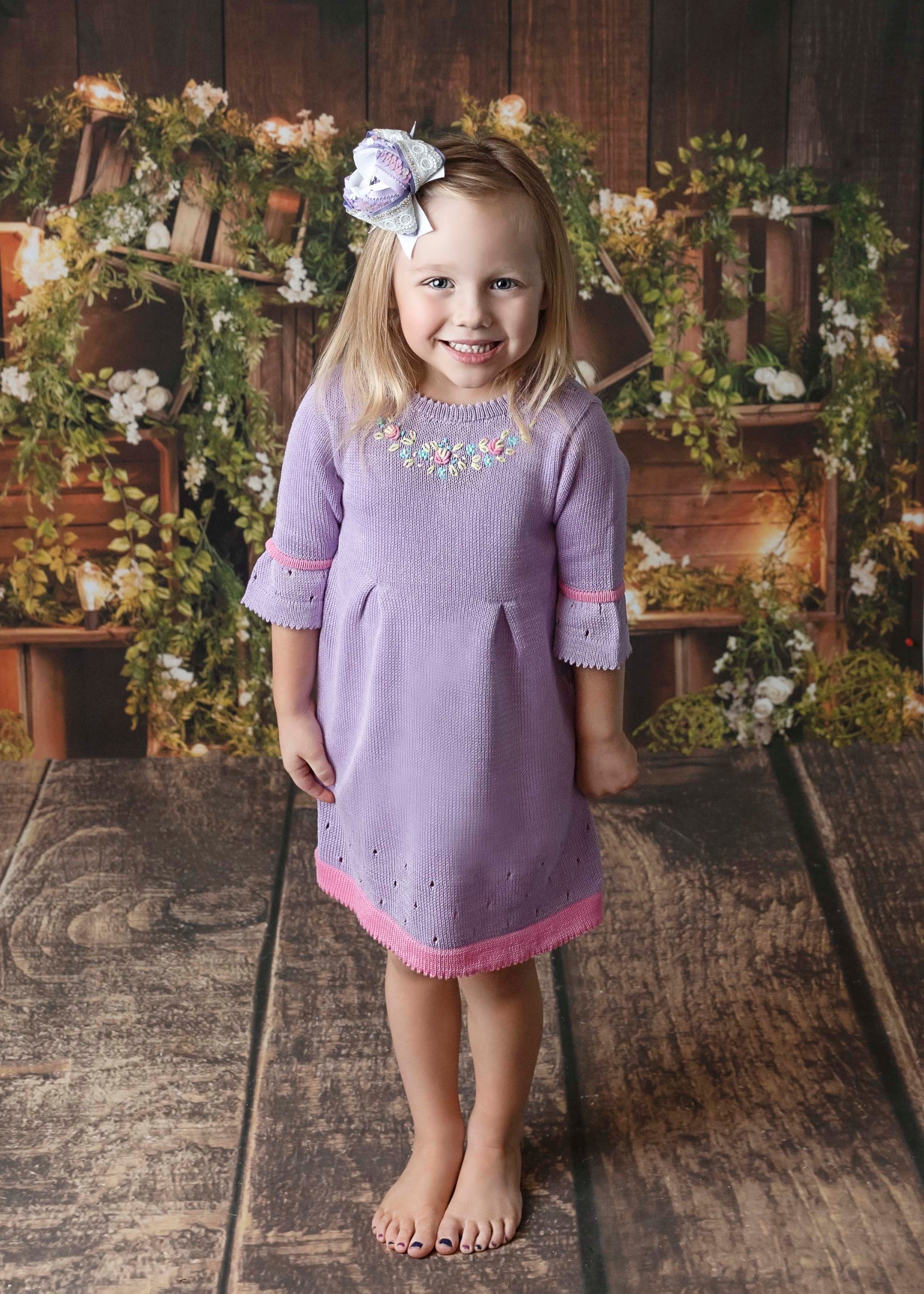 fitted lace wedding dress Bubble Sleeve lavender Spring Easter Dresses Plus Size – Purple Door  Boutique main image 1