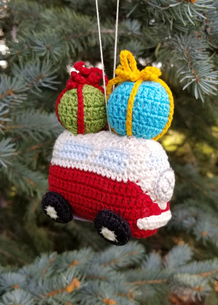 Van with Gifts Ornament