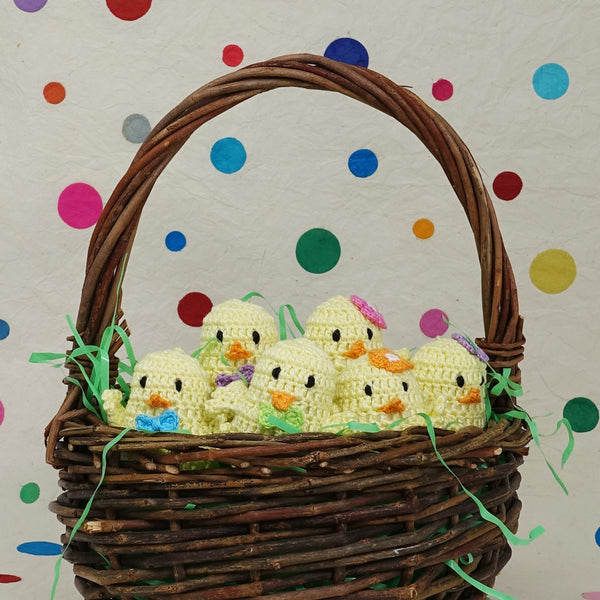 Crochet Easter Chick Ornaments - set of 6