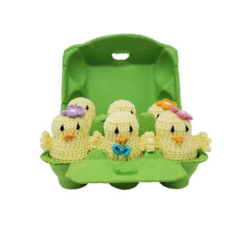 Crochet Easter Chick Ornaments - set of 6