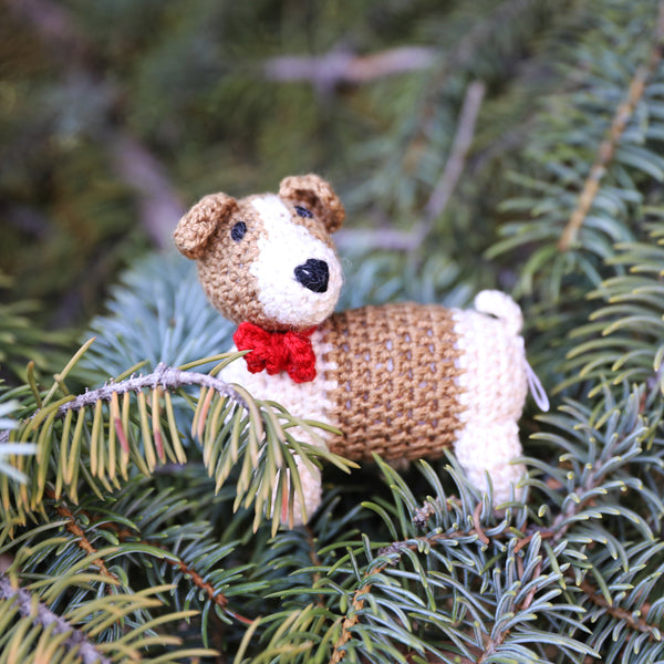 Crochet Terrier Ornament