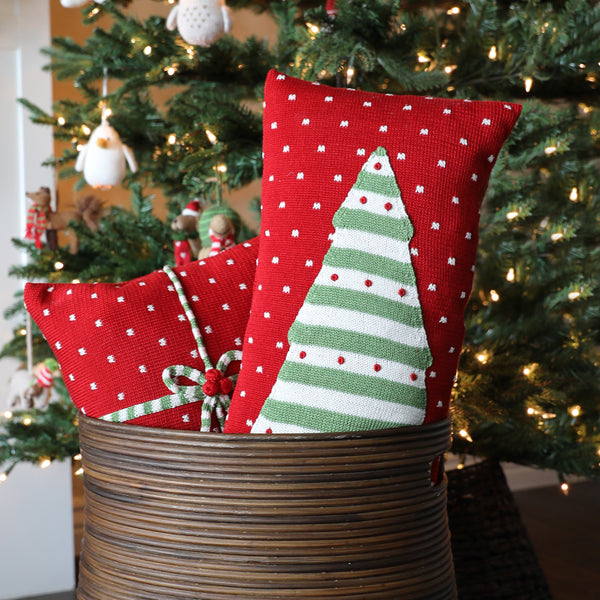 Striped Tree Lumbar Pillow