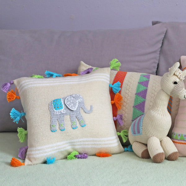 Elephant Tassel 10" Pillow