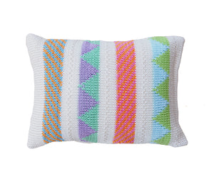 Ecru Mini Pillow, Bright Stripes