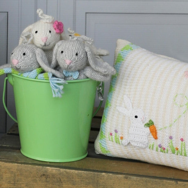 Bunny with Pastel Accessory Ornament- set of 6