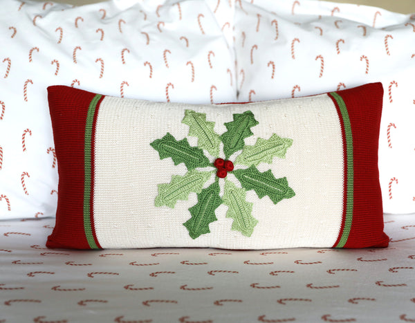 Holly Pinwheel Lumbar Pillow