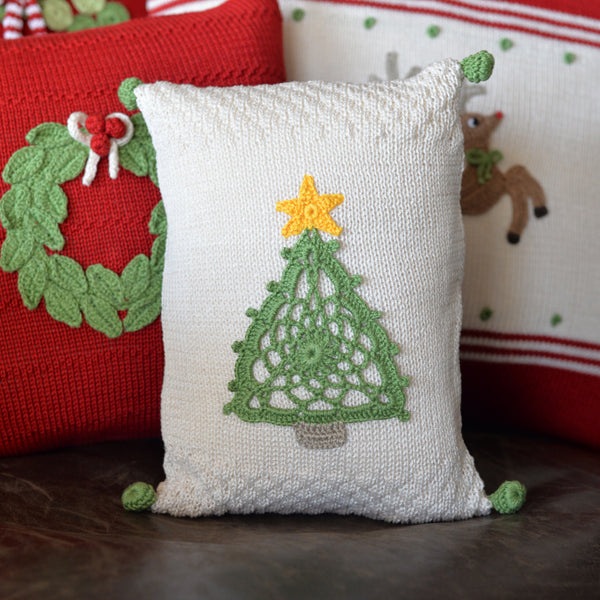 Crochet Tree Mini Pillow