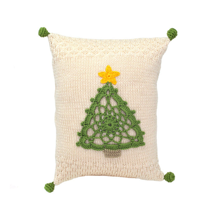 Crochet Tree Mini Pillow