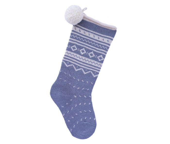 Nordic Roll Cuff Stocking - Grey