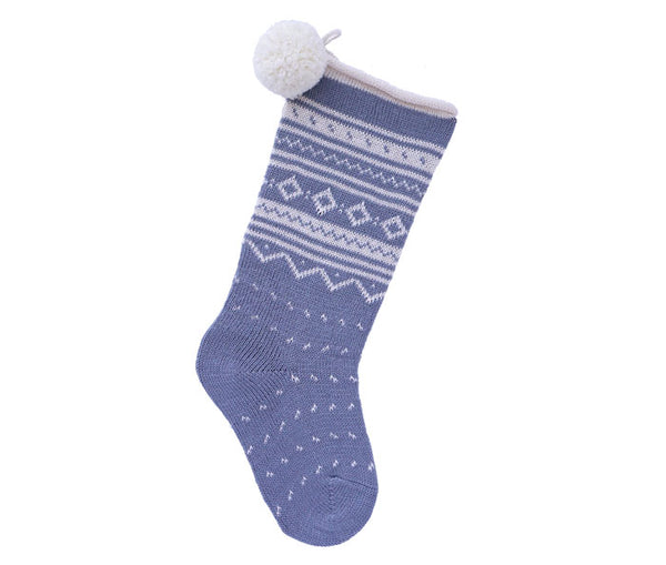 Nordic Roll Cuff Stocking - Grey