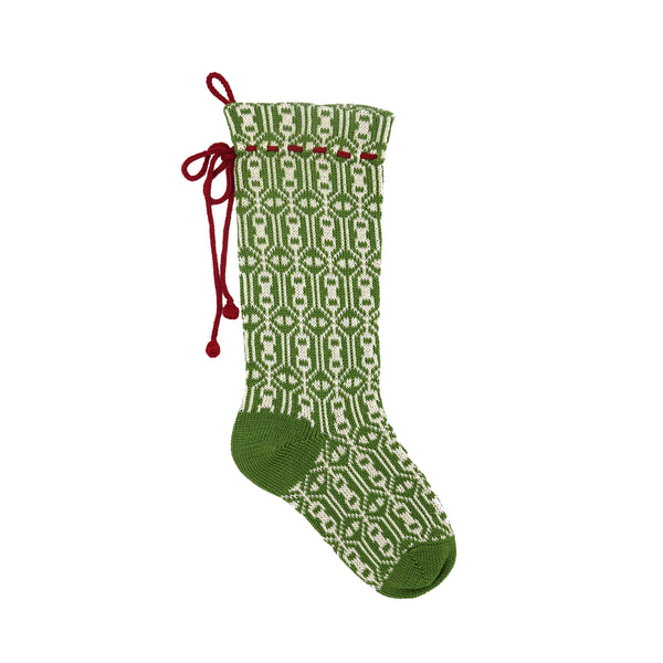 Green Patterned Stocking