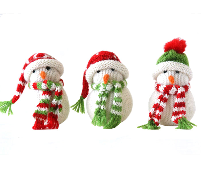 Snowmen Ornaments, set of 3