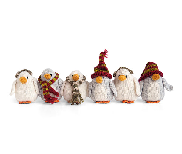 Penguin in Accessories Ornament- set of 6