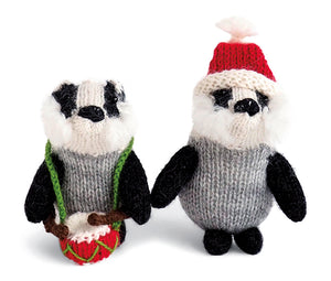 badger holiday ornament, badger christmas ornament