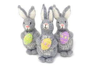 Bunny with Egg Ornament- set of 3