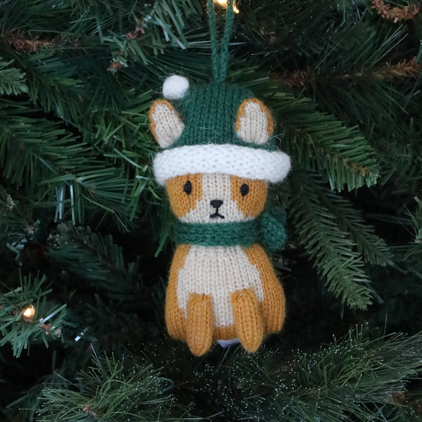 Christmas Puppy Ornaments, set of 3