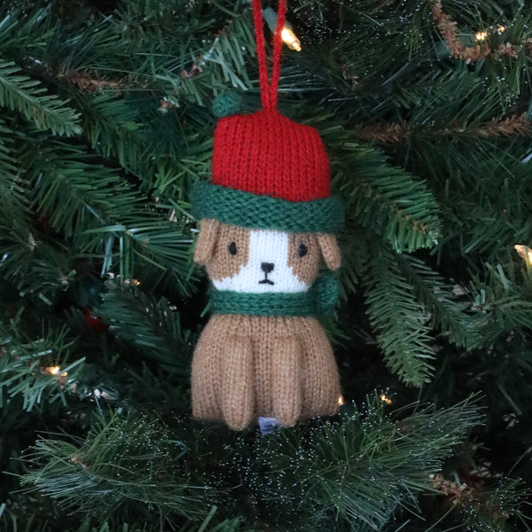Christmas Puppy Ornaments, set of 3