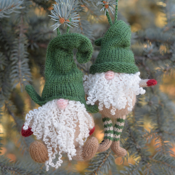 Gnome Ornaments, set of 2