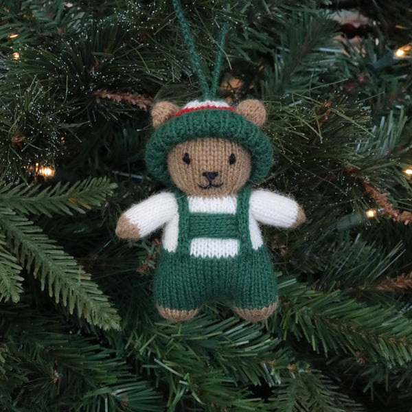 Swiss Christmas Bears Ornaments, set of 2