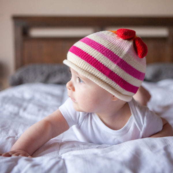 Hat with Heart Tassel