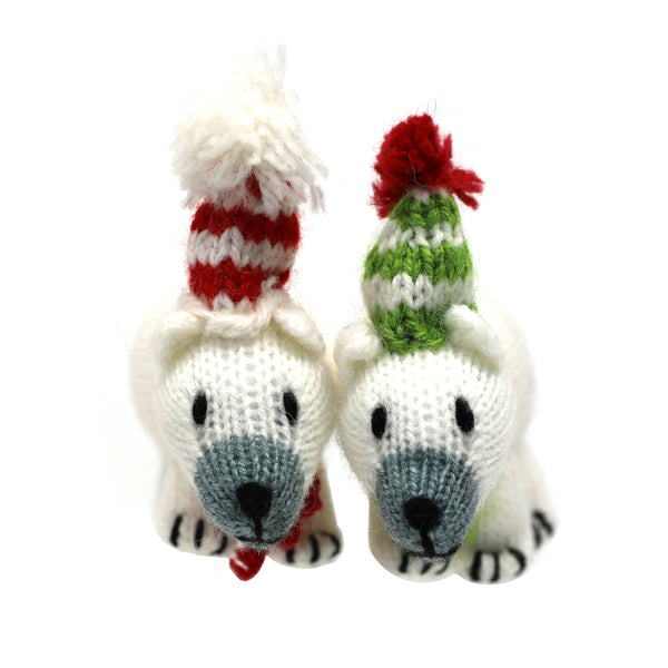 Polar Bear Ornaments, set of 2