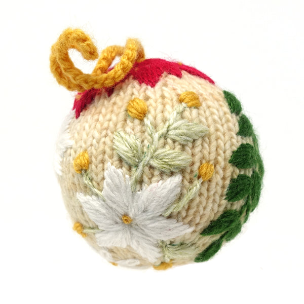 Embroidered Globe Ornaments - set of 3