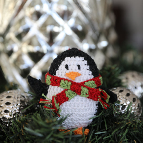 Crochet Penguin Ornament