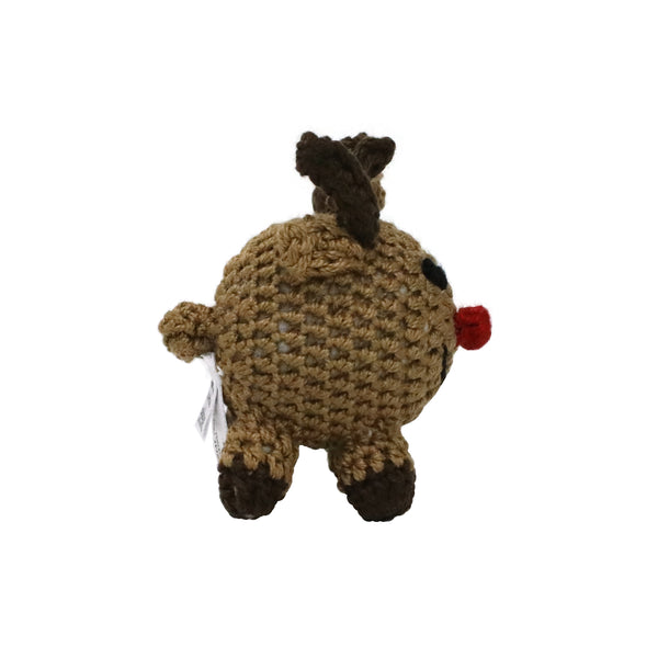 Crochet Round Reindeer Ornament