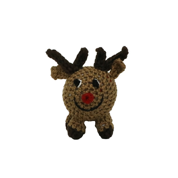 Crochet Round Reindeer Ornament