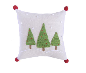 Three Tree 12" Pillow, Ecru