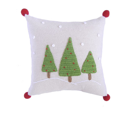 Three Tree 12" Pillow, Ecru