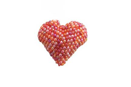 Heart Brooch, Pink