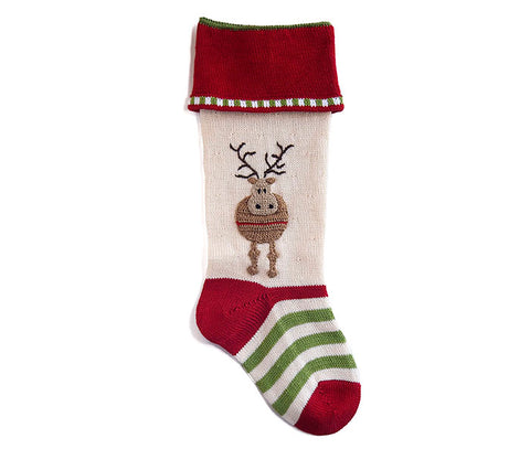 Round Reindeer Stocking