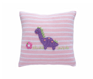 Dinosaur 10" Pillow, Pink