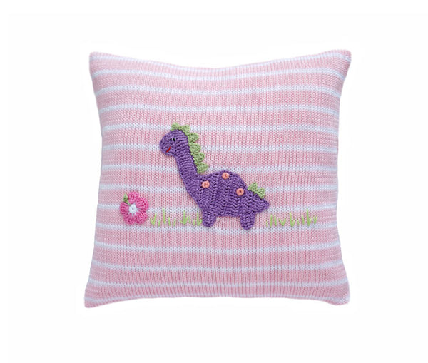 Dinosaur 10" Pillow, Pink