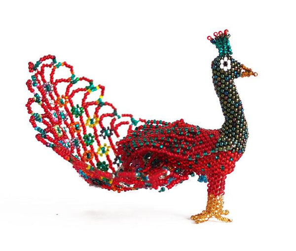 Large Beaded Peacock