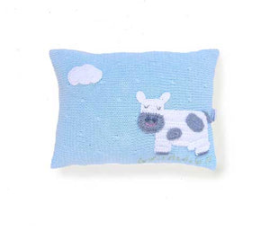 Cow Mini Pillow, Blue