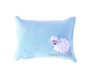 Lamb Mini Pillow, Blue