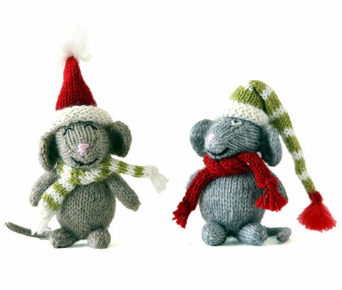 Mouse Ornament - Set of 2